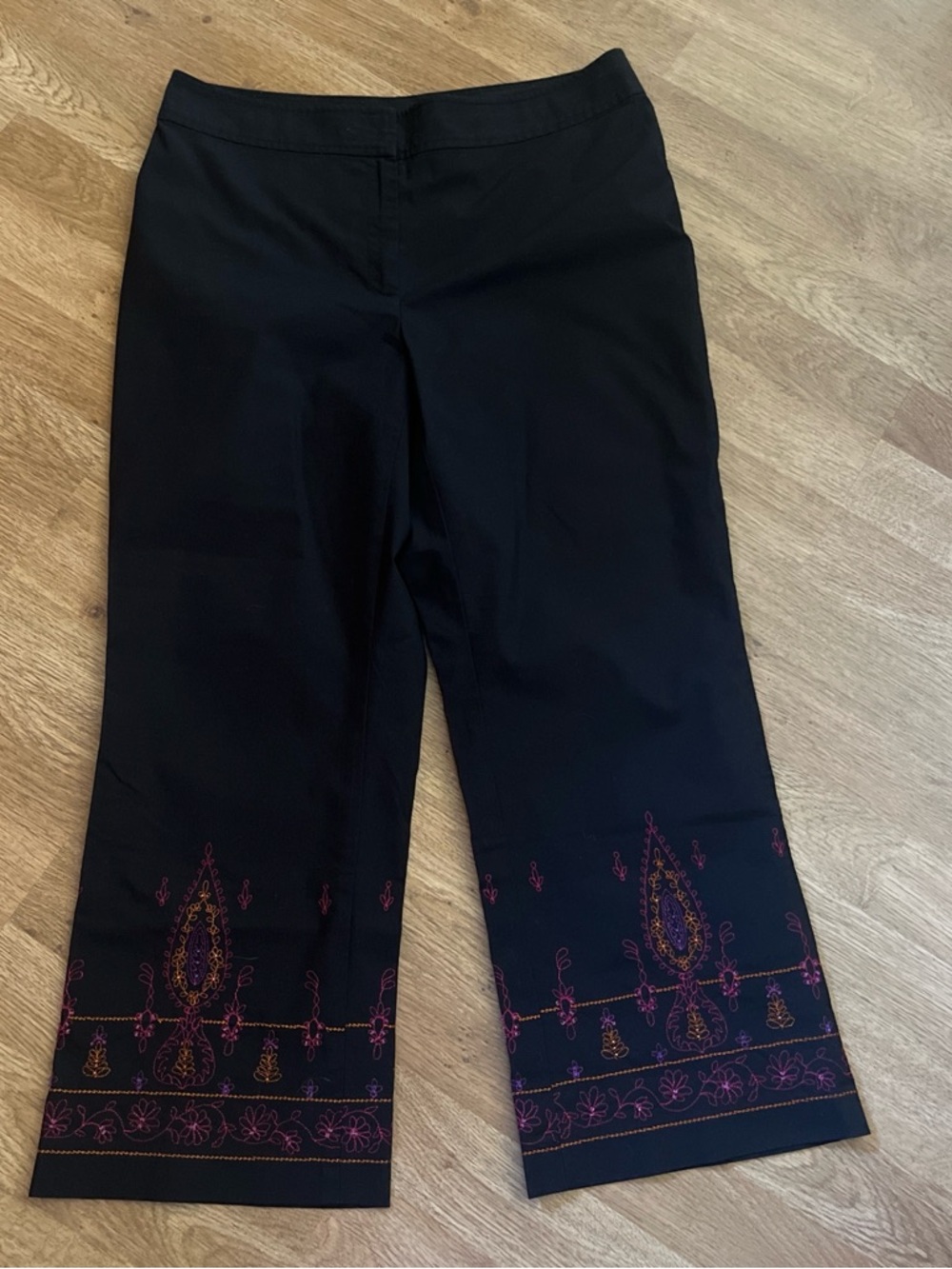 Worthington Black Trousers with Subtle Stitching